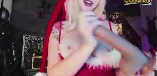  Sexy Santa Babe with Big Tits has dirty fun
